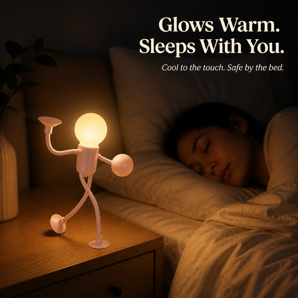 LumaEase — Pose a Warm-Glow Lamp Buddy Onto Any Shelf, Desk or Bedside - Lamylie
