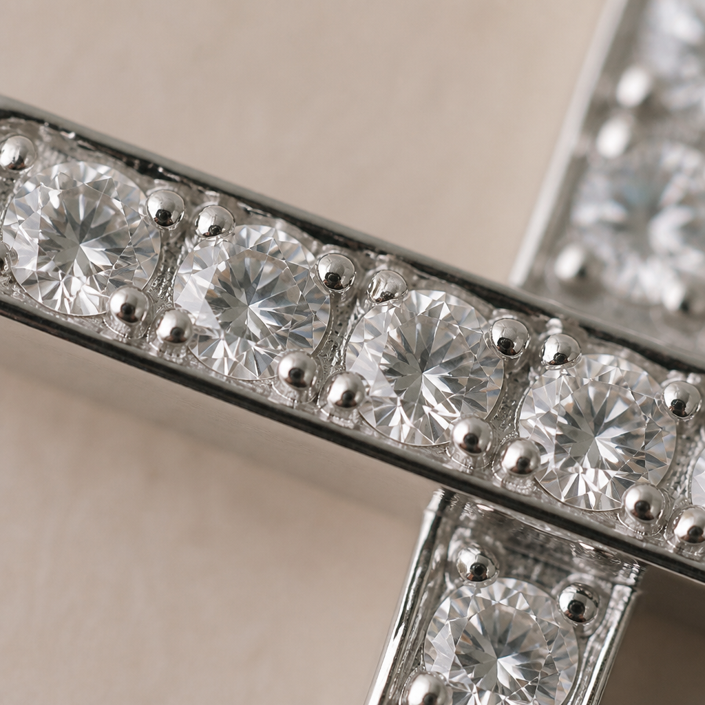 LustreRise – Sparkling Pavé Zircon Cross Pendant Necklace - Lamylie
