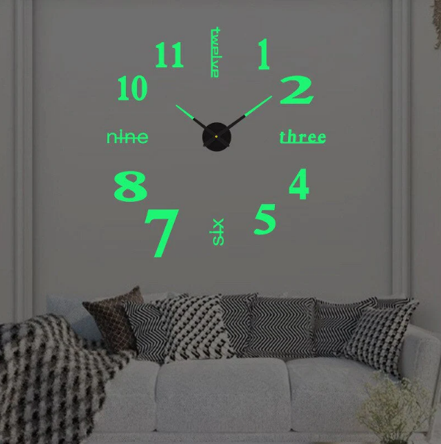 Modern Wall Clock Featuring 3D Raised Numbers Design - Lamylie