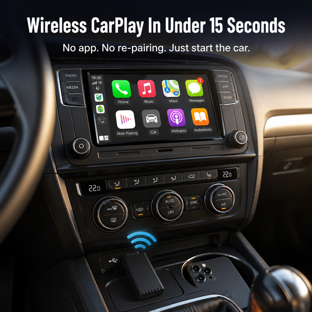 DriveFlow — 5–15 秒内让 CarPlay 或 Android Auto 实现无线连接 - Lamylie