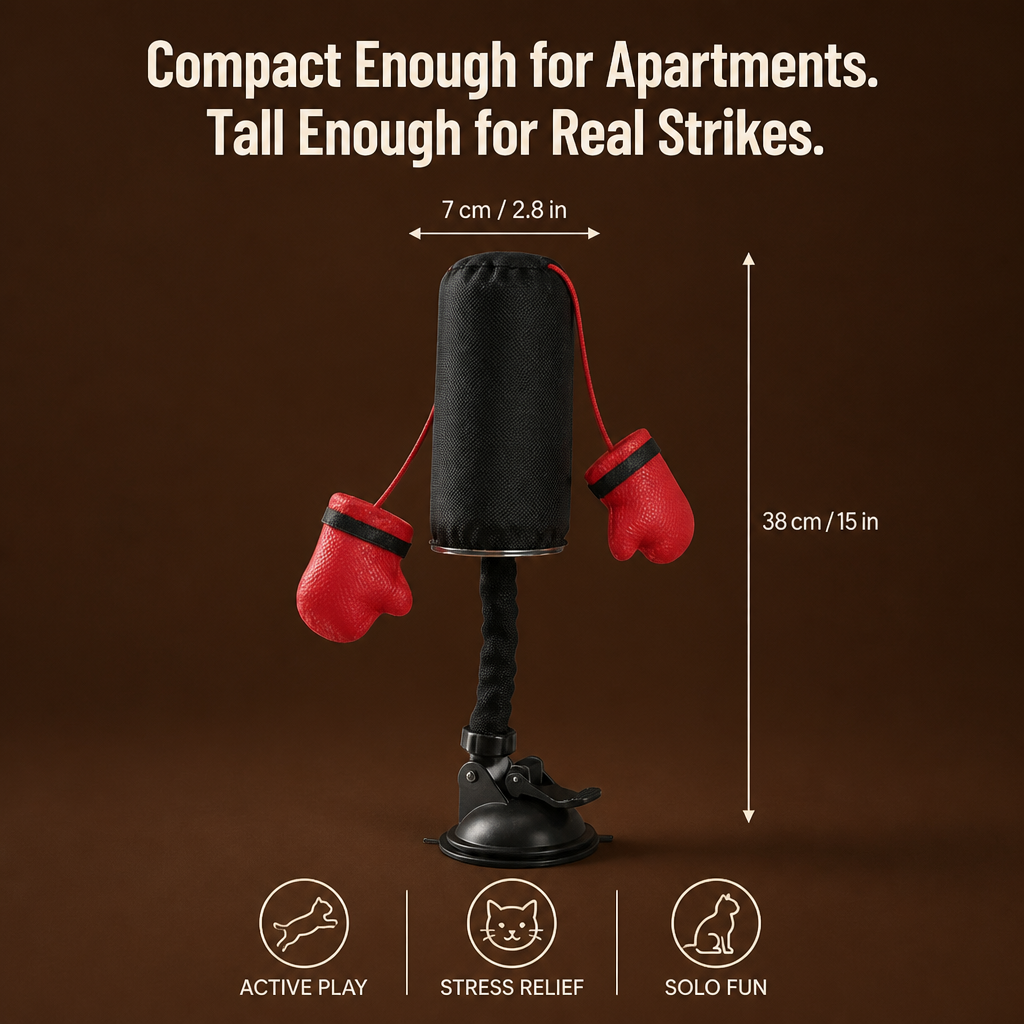 PouncePulse — Burn Off Indoor Cat Energy with Spring-Loaded Boxing Action - Lamylie