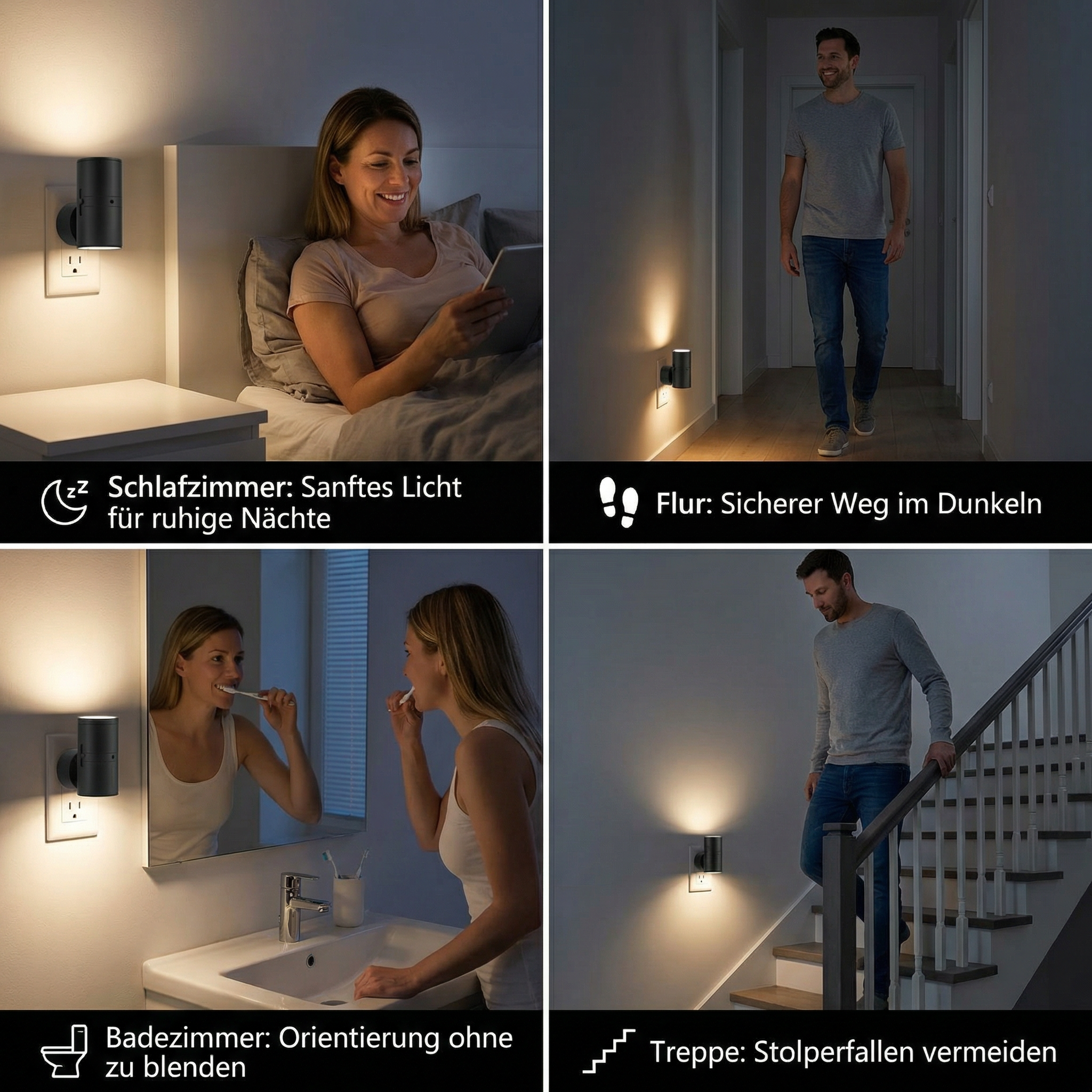 Night Light with Light Sensor for Wall Outlet - Lamylie