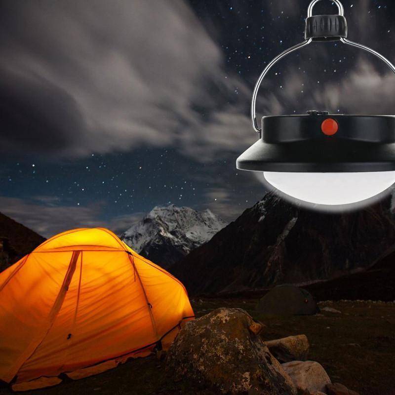 LED svítilna na kempování s dobíjecí baterií a stínidlem – Lamylie