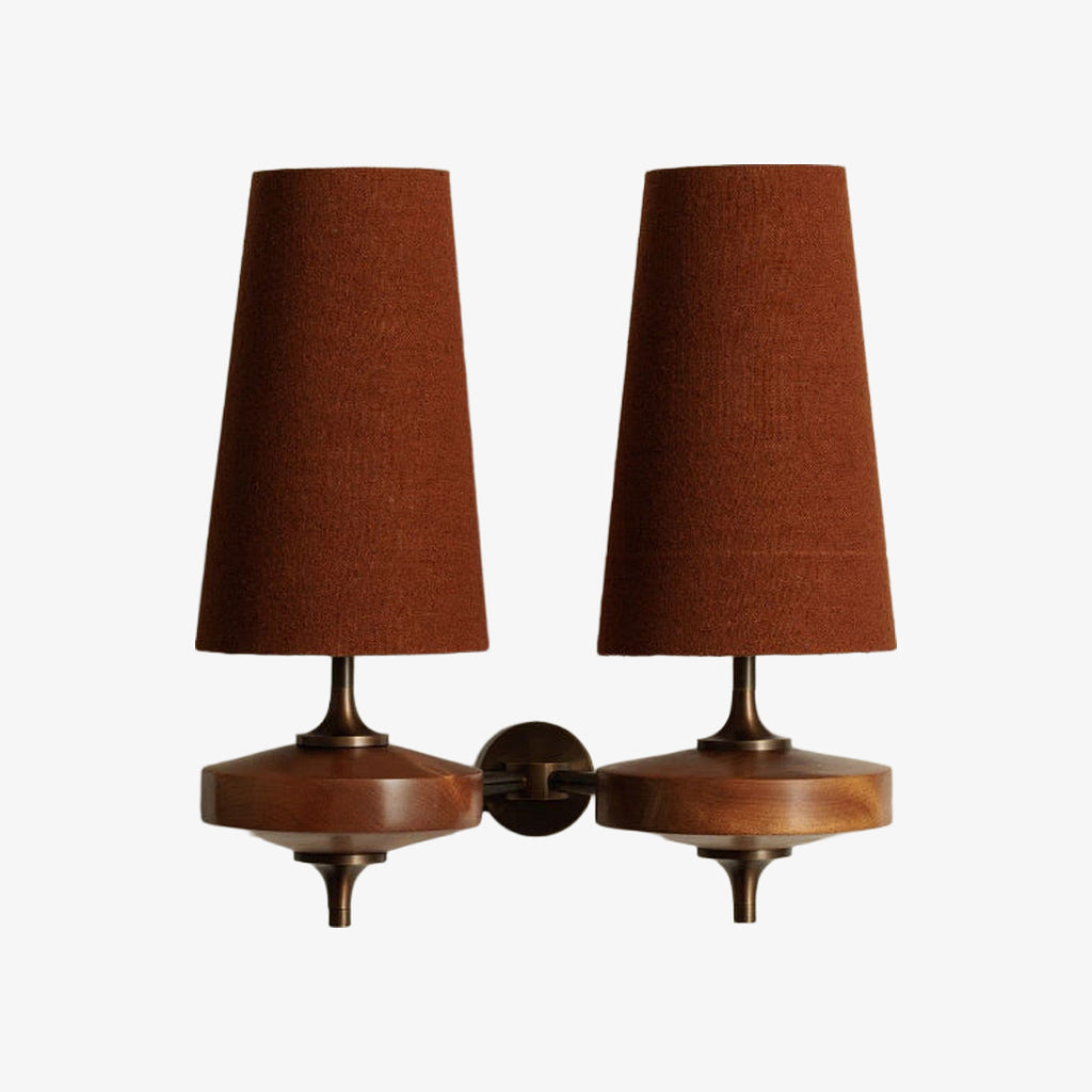 Retro Wall Lamp with Fabric Shade | Vintage Lighting for Bedroom - Lamylie