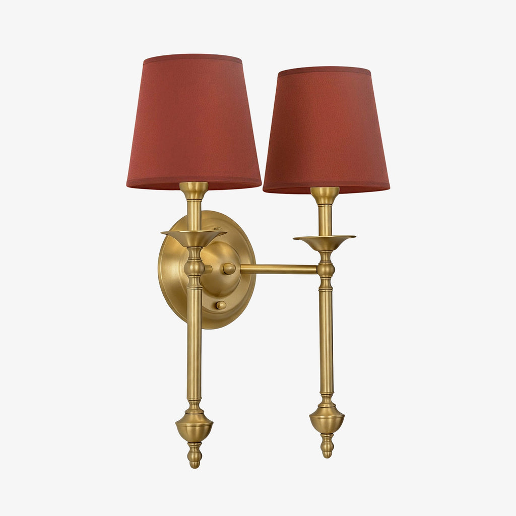 Stoffwandleuchte mit Vintage-Kupfer-Finish | Atmosphärische Beleuchtung für Flur, Schlafzimmer und Wohnzimmer - Lamylie