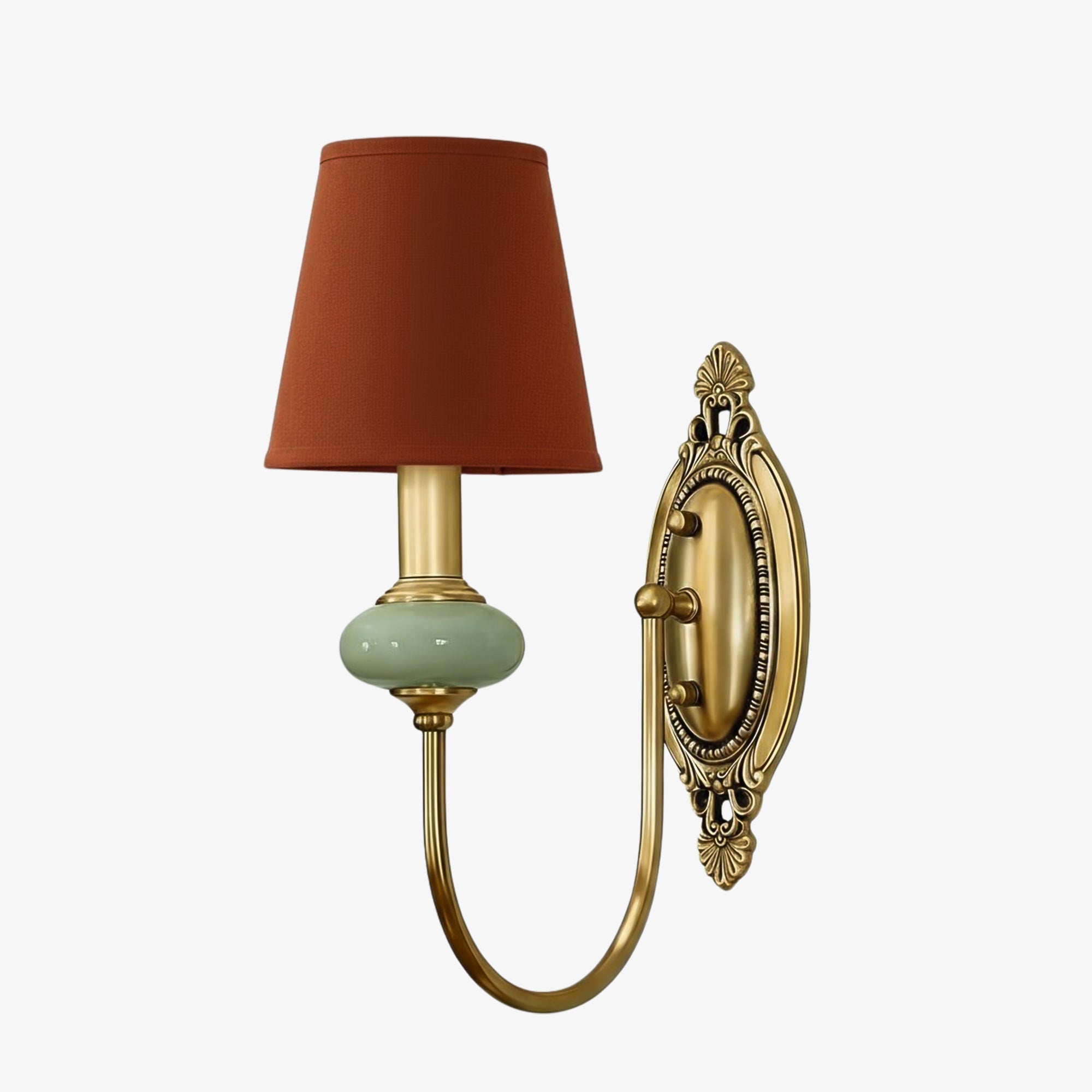 Ceramic Wall Lamp with Fabric Shade - 1 or 2 Light Points - E27 - Various Colors & Styles - Lamylie