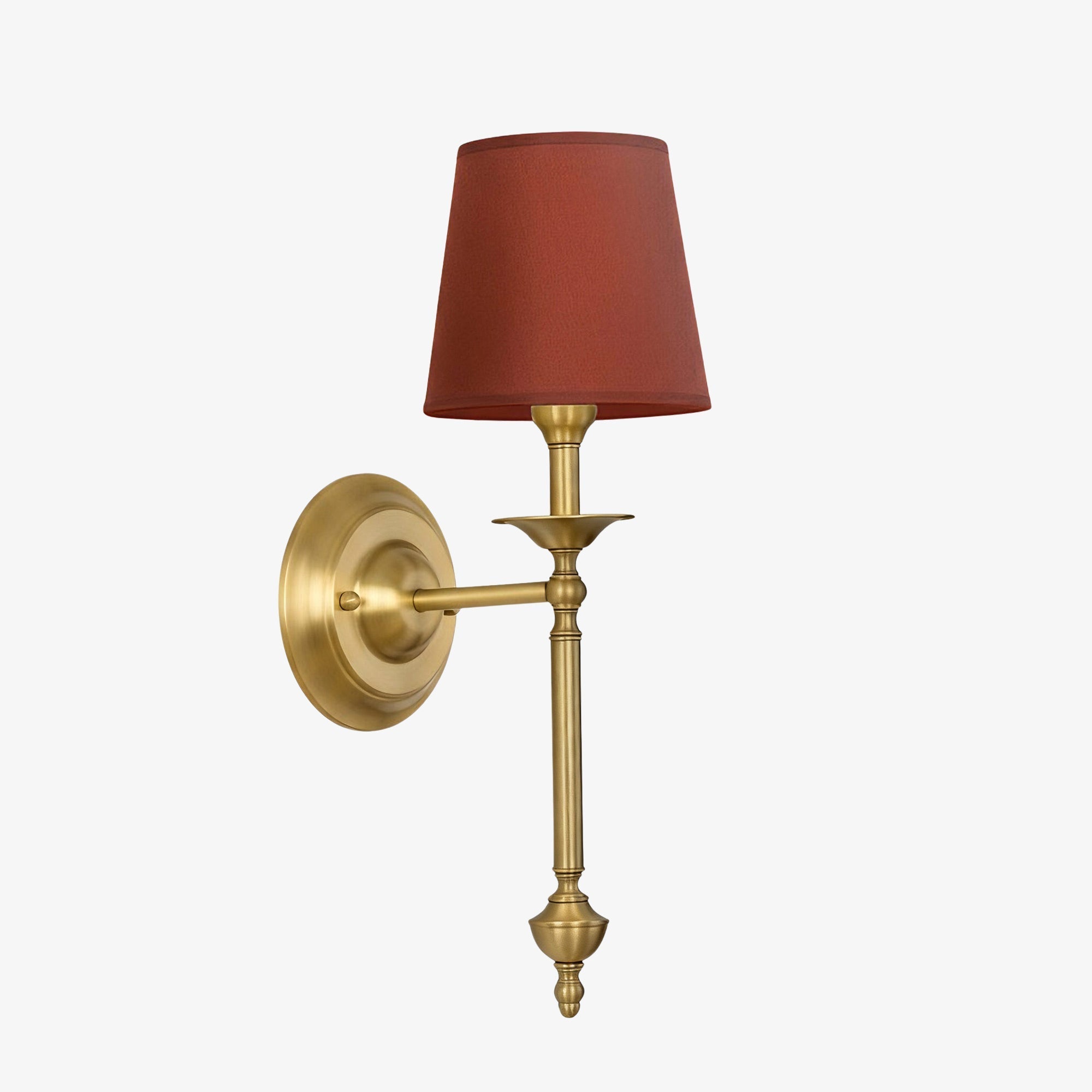 Fabric Wall Lamp with Vintage Copper Finish | Atmospheric Lighting for Hall, Bedroom, and Living Room - Lamylie