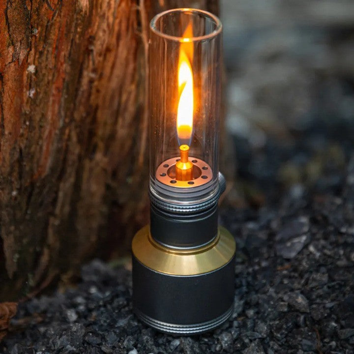 Vintage Butane Camping Lamp with Adjustable Flame | Compact Outdoor Light for Hikers and Adventurers - Lamylie