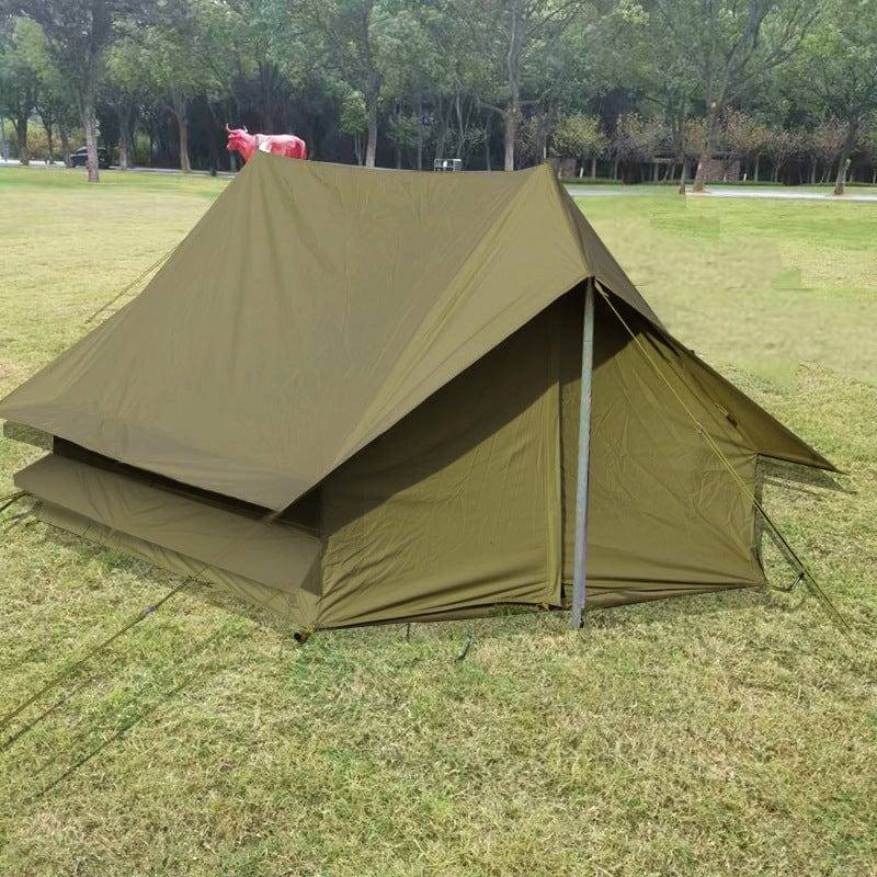 Tenda de cúpula verde para campismo ao ar livre – estilo retro - Lamylie