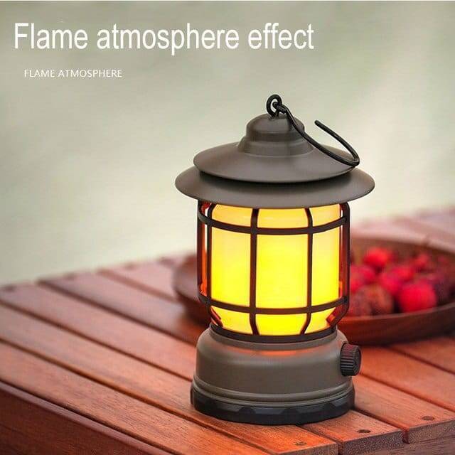 Rechargeable Camping Lantern with 3 Lighting Modes – Vintage Design - Lamylie