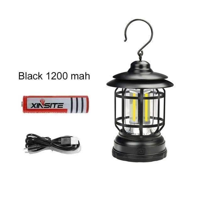 Rechargeable Camping Lantern with 3 Lighting Modes – Vintage Design - Lamylie