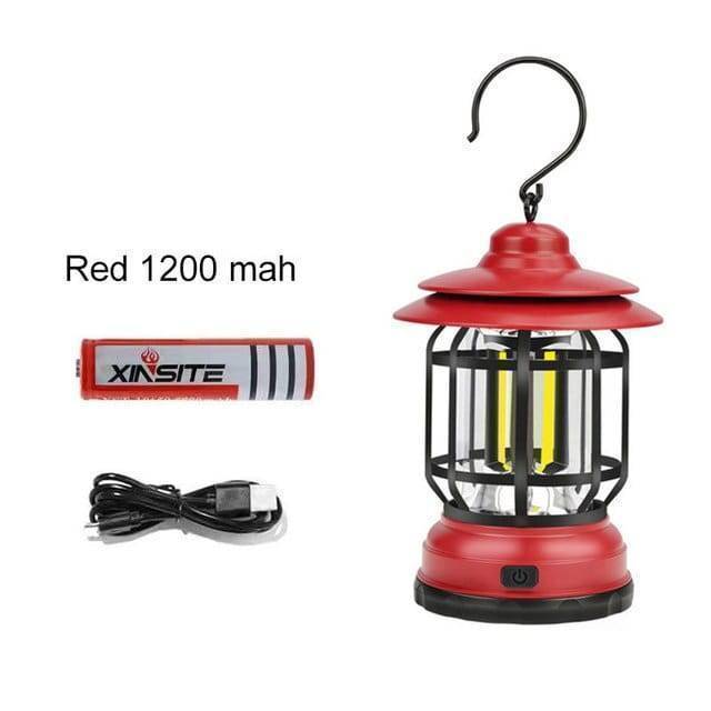 Rechargeable Camping Lantern with 3 Lighting Modes – Vintage Design - Lamylie