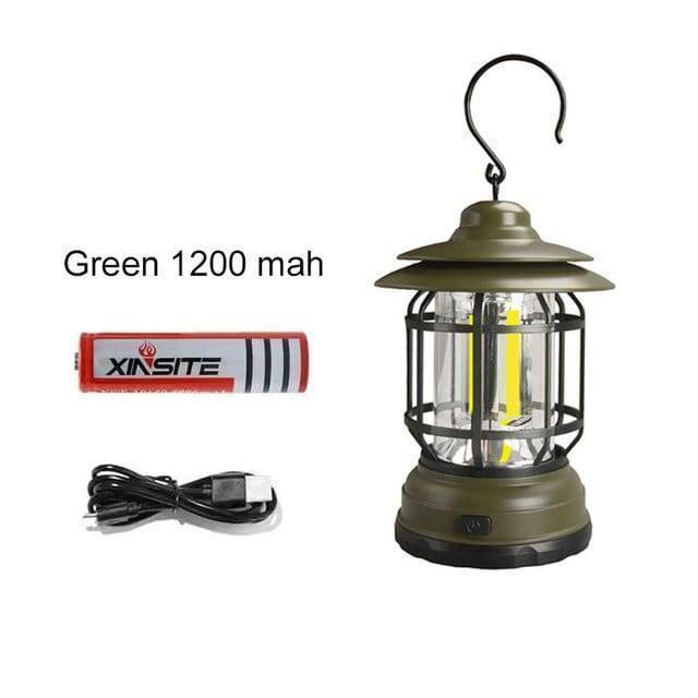 Rechargeable Camping Lantern with 3 Lighting Modes – Vintage Design - Lamylie