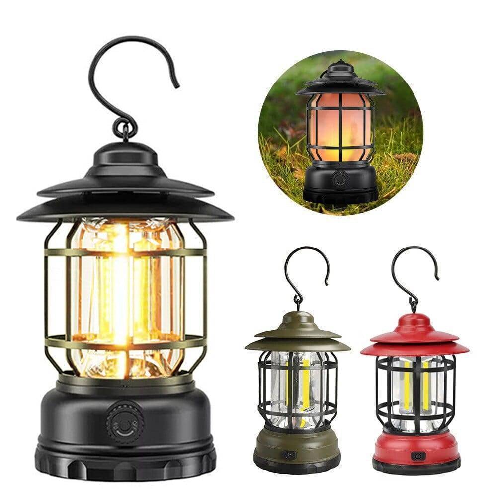 Rechargeable Camping Lantern with 3 Lighting Modes – Vintage Design - Lamylie