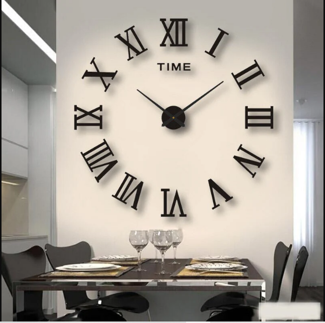 Modern Wall Clock Featuring 3D Raised Numbers Design - Lamylie
