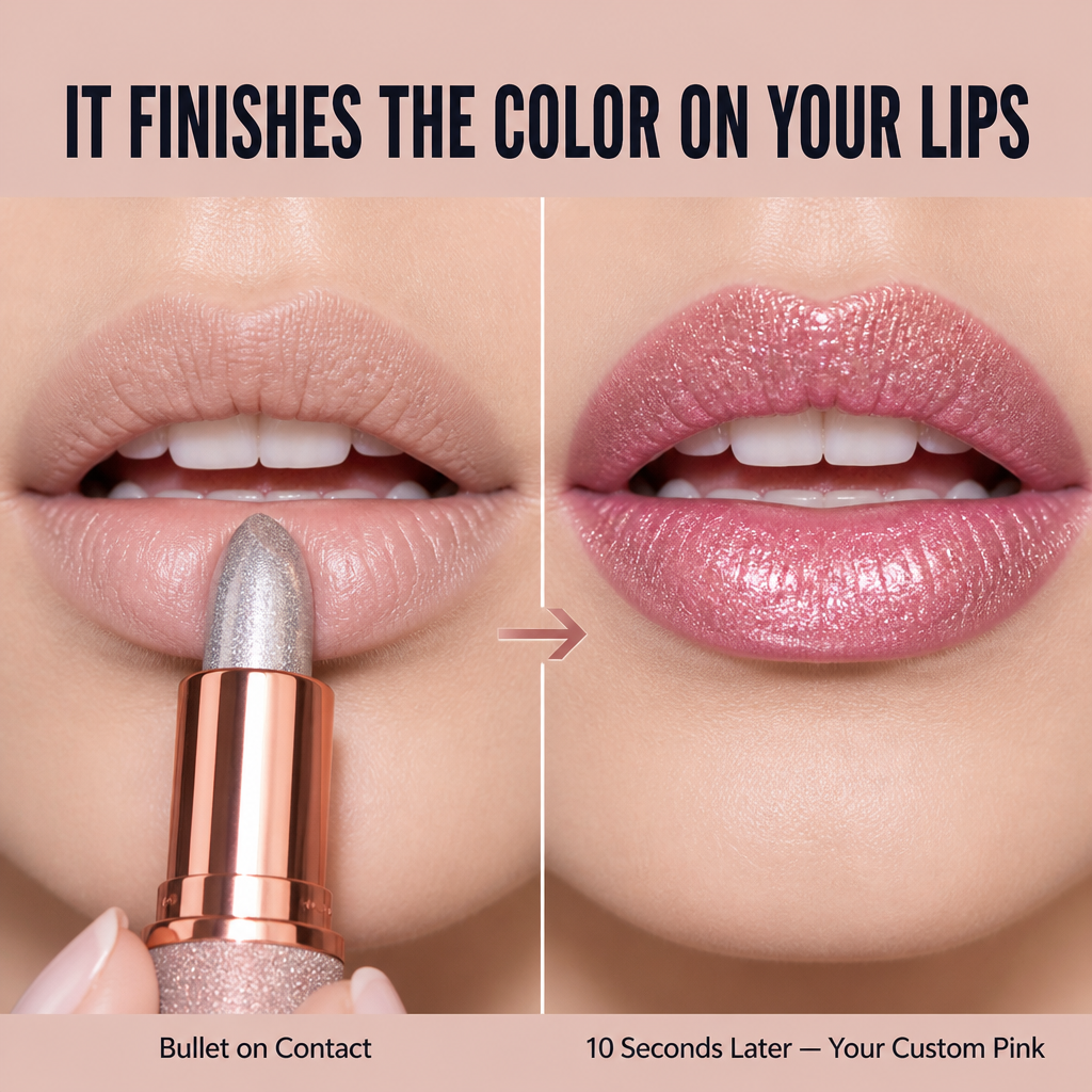 LipAura — Watch Glitter Melt Into Your Own Personalized Pink Shade - Lamylie