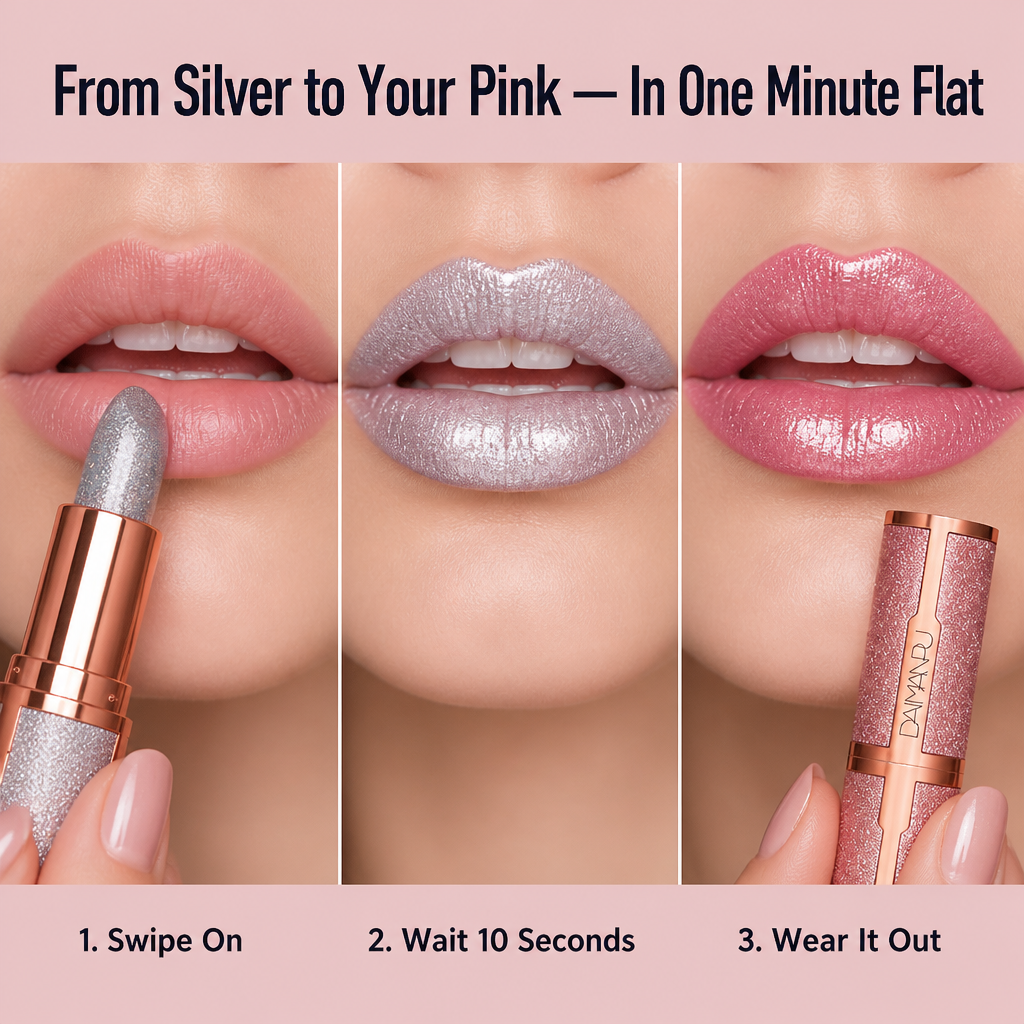 LipAura — Watch Glitter Melt Into Your Own Personalized Pink Shade - Lamylie