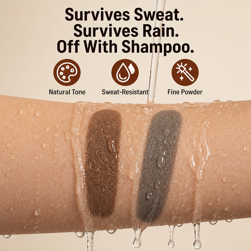 CrownVeil — Kaschieren Sie breite Scheitel mit zwei Tupfern schweißfestem Puder - Lamylie