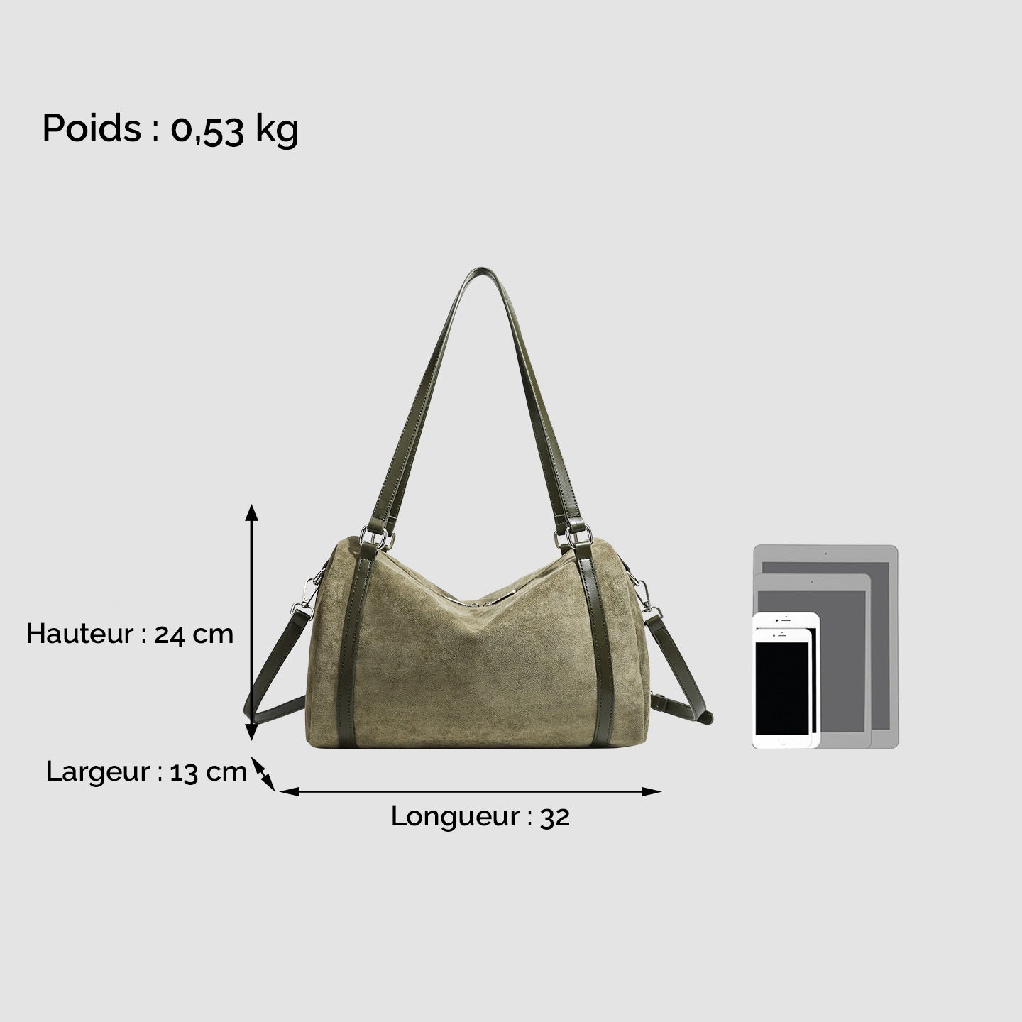 Sac Cabas Femme en Daim