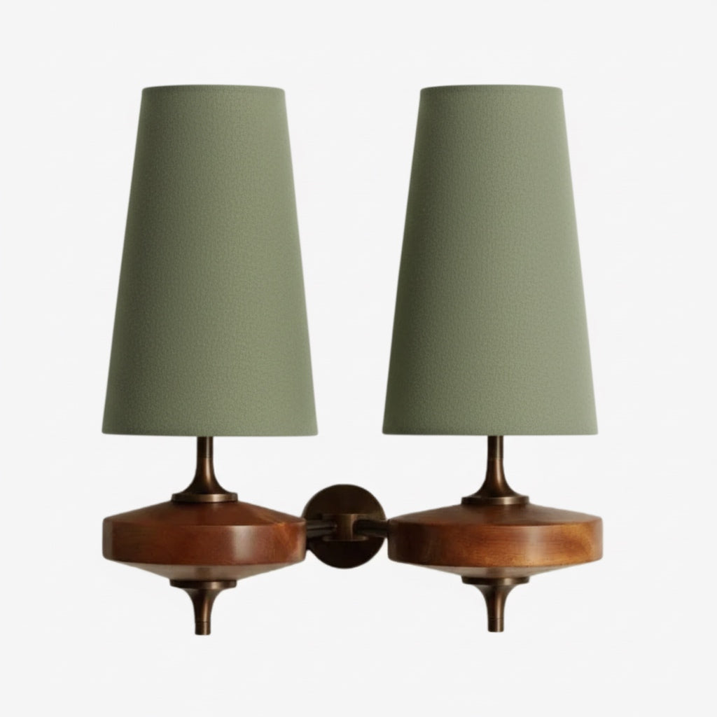 Retro Wall Lamp with Fabric Shade | Vintage Lighting for Bedroom - Lamylie