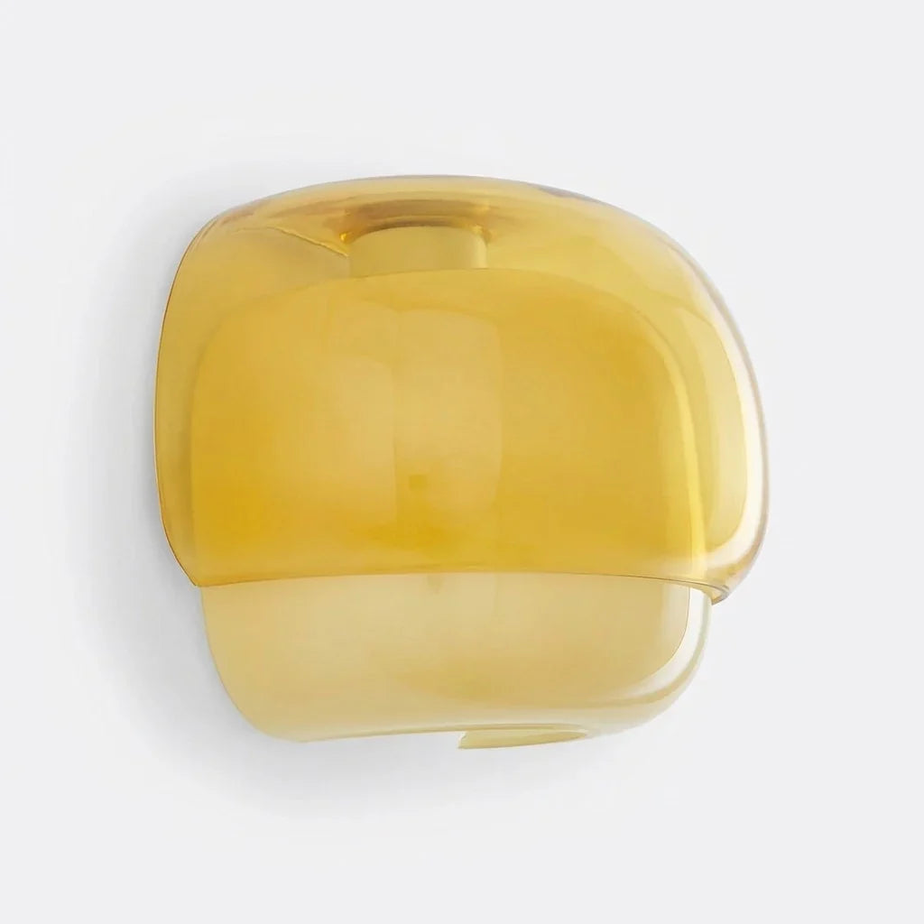 Lampada da parete moderna in vetro con doppio paralume a forma di fungo | Accento colorato per camera da letto e corridoio - Lamylie