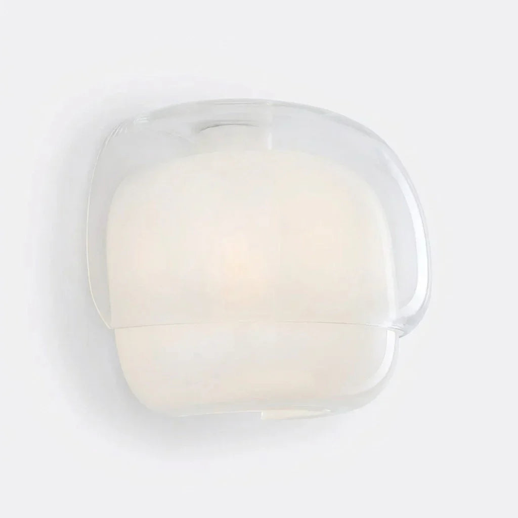 Lampada da parete moderna in vetro con doppio paralume a forma di fungo | Accento colorato per camera da letto e corridoio - Lamylie