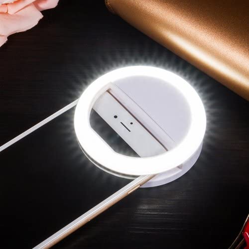 Luce ad anello LED a clip per foto e video – Illuminazione portatile per selfie e chiamate - Lamylie