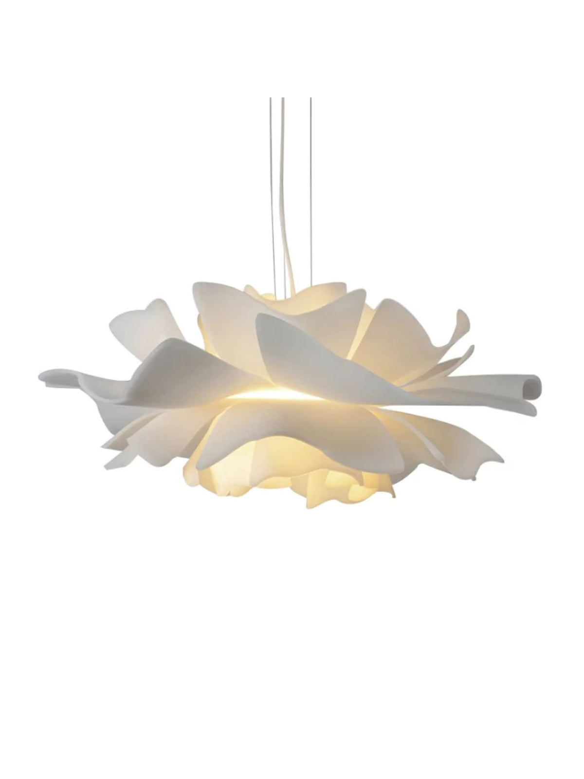 Handgefertigte Acryl-Pendelleuchte Lotusblume Weiß Skandinavisches Design - Lamylie