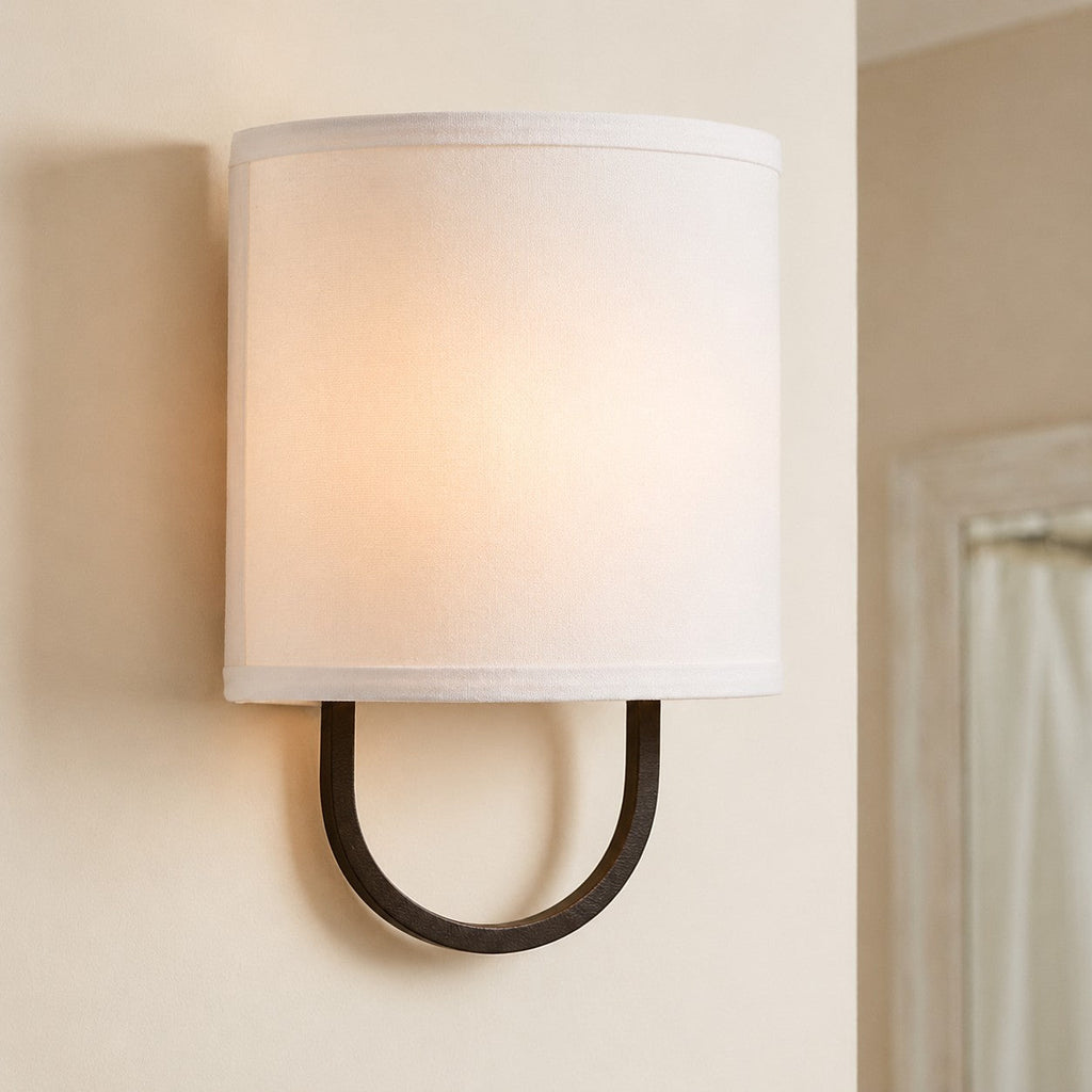 Wall Lamp Fabric Shade | Modern Bedroom Wall Lighting for Cozy Ambiance - Lamylie