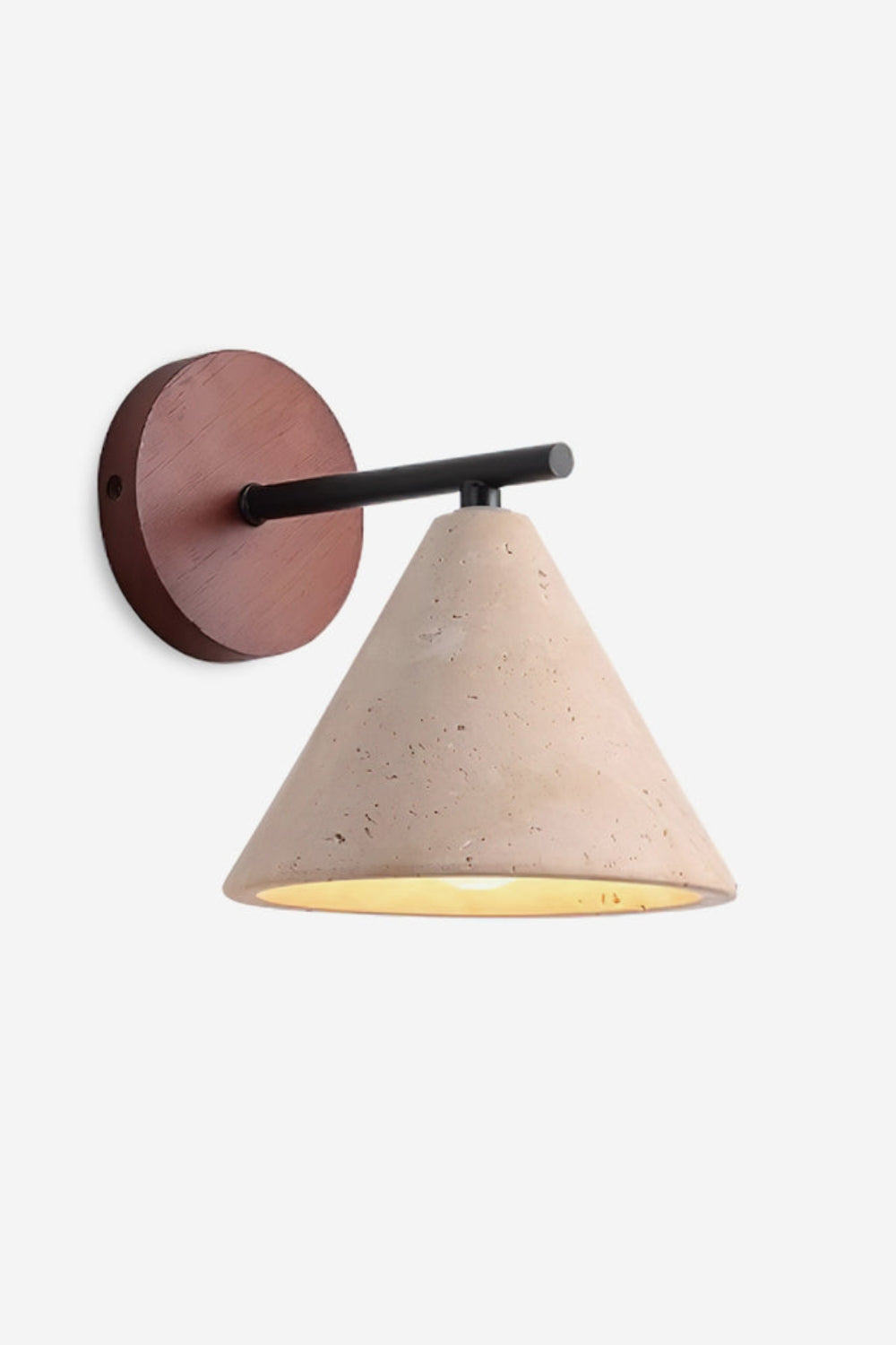 Travertin Wandleuchte konisches Design Minimalistische Akzentbeleuchtung Schlafzimmer Wohnzimmer - Lamylie