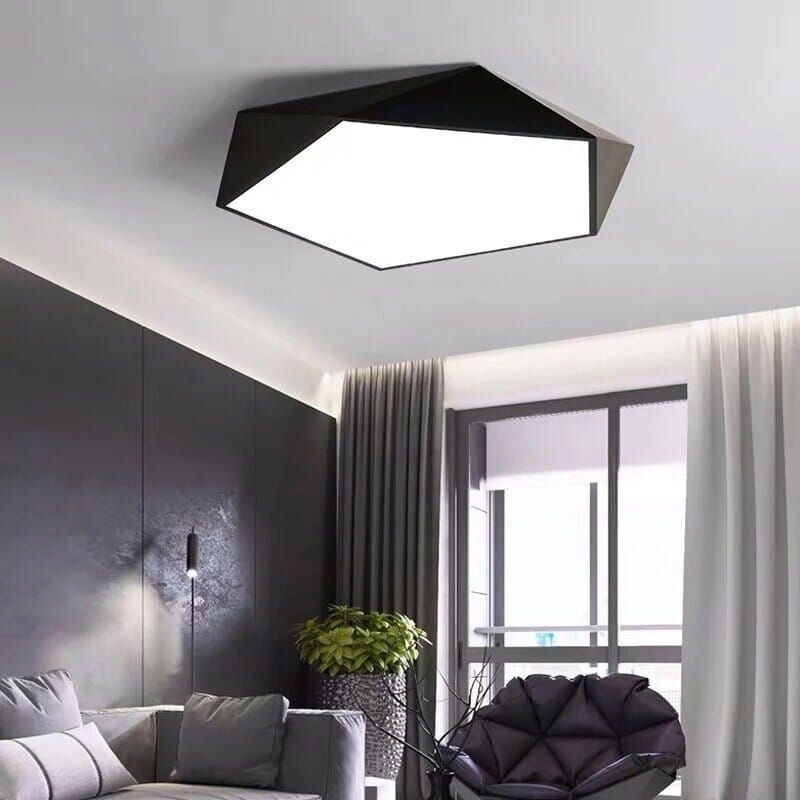 Modern Geometric LED Ceiling Lamp | Scandinavian Design in Multiple Colors and Sizes - Lamylie