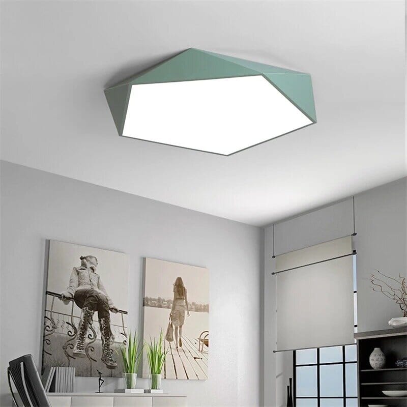 Modern Geometric LED Ceiling Lamp | Scandinavian Design in Multiple Colors and Sizes - Lamylie