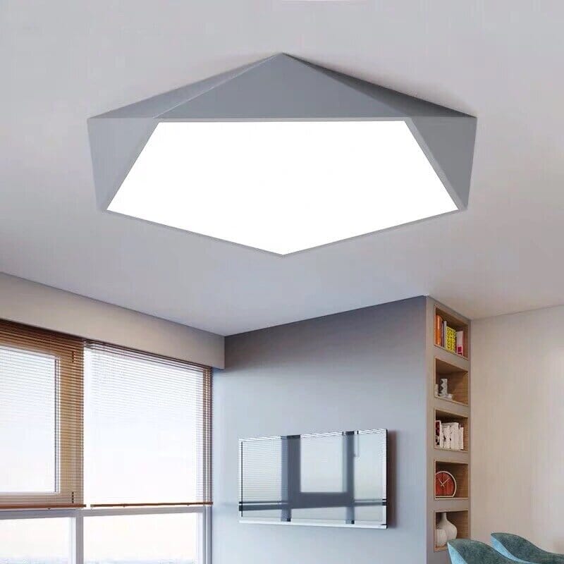 Modern Geometric LED Ceiling Lamp | Scandinavian Design in Multiple Colors and Sizes - Lamylie