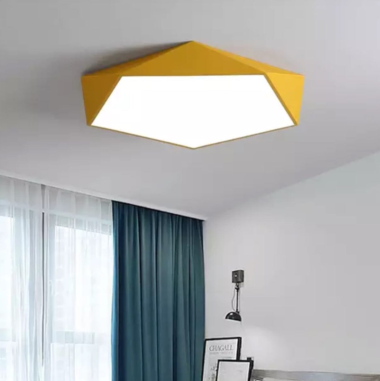 Modern Geometric LED Ceiling Lamp | Scandinavian Design in Multiple Colors and Sizes - Lamylie