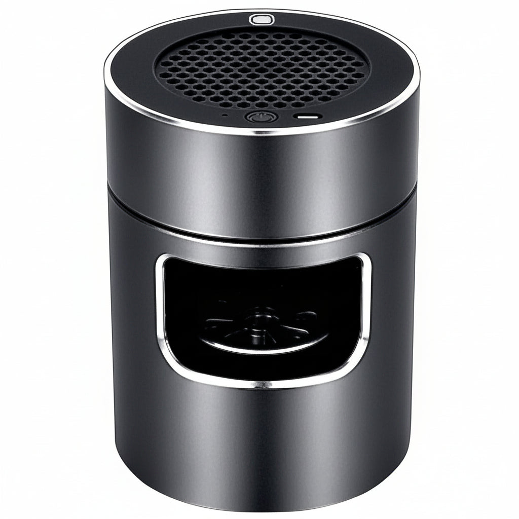 Cenicero compacto sin humo PureNova — Filtro HEPA y tecnología de ionización USB