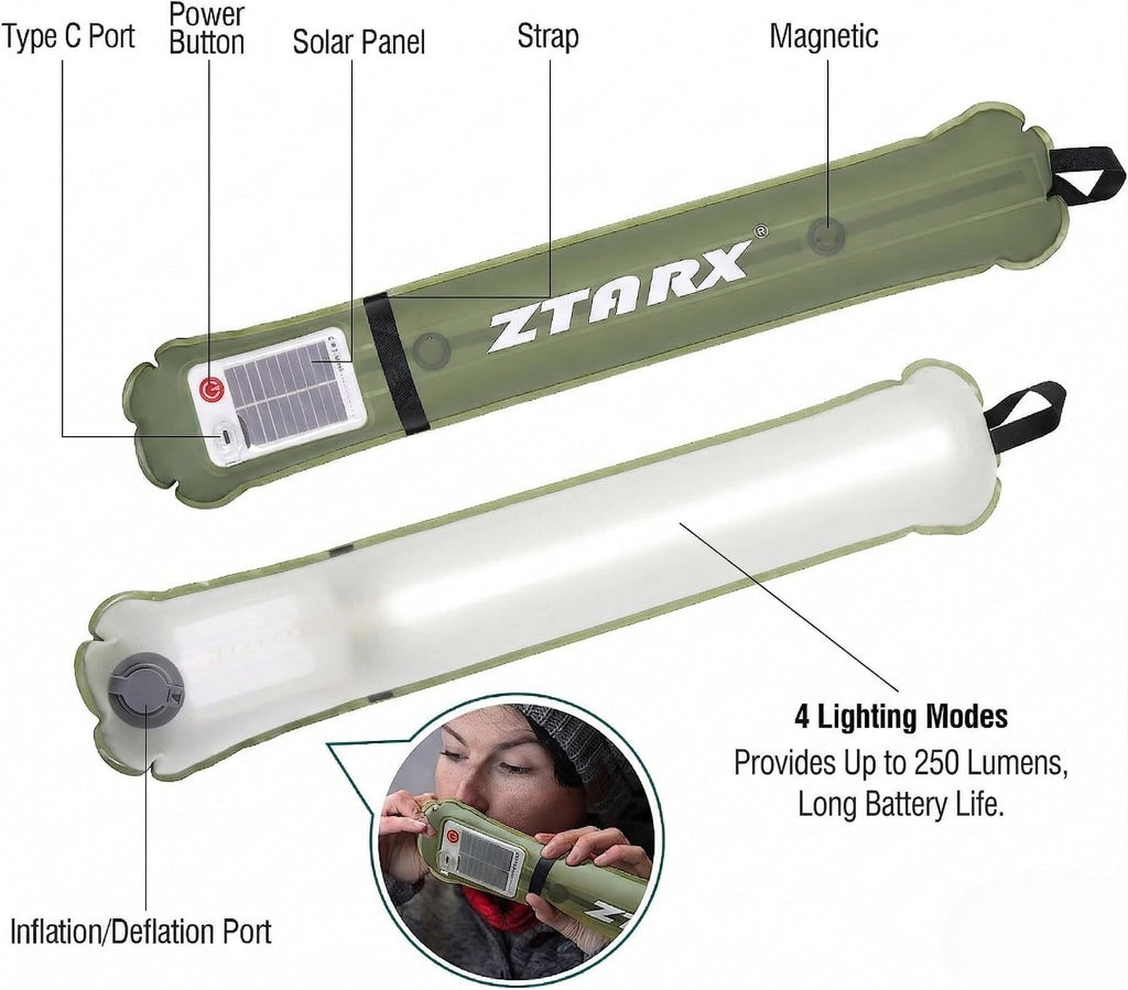 LED Waterproof Lantern for Camping - Inflatable Solar Light - Lamylie