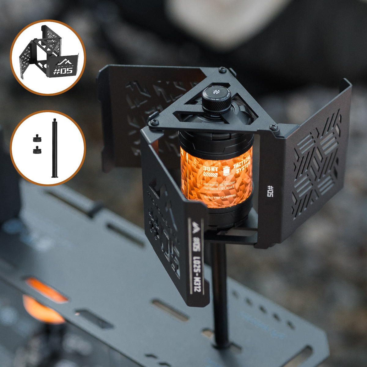 Modulares Campinglicht mit Spin-Glow-Funktion – Lamylie