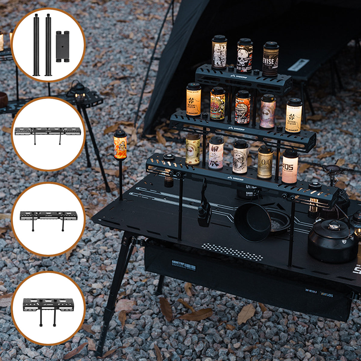 Modulares Campinglicht mit Spin-Glow-Funktion – Lamylie