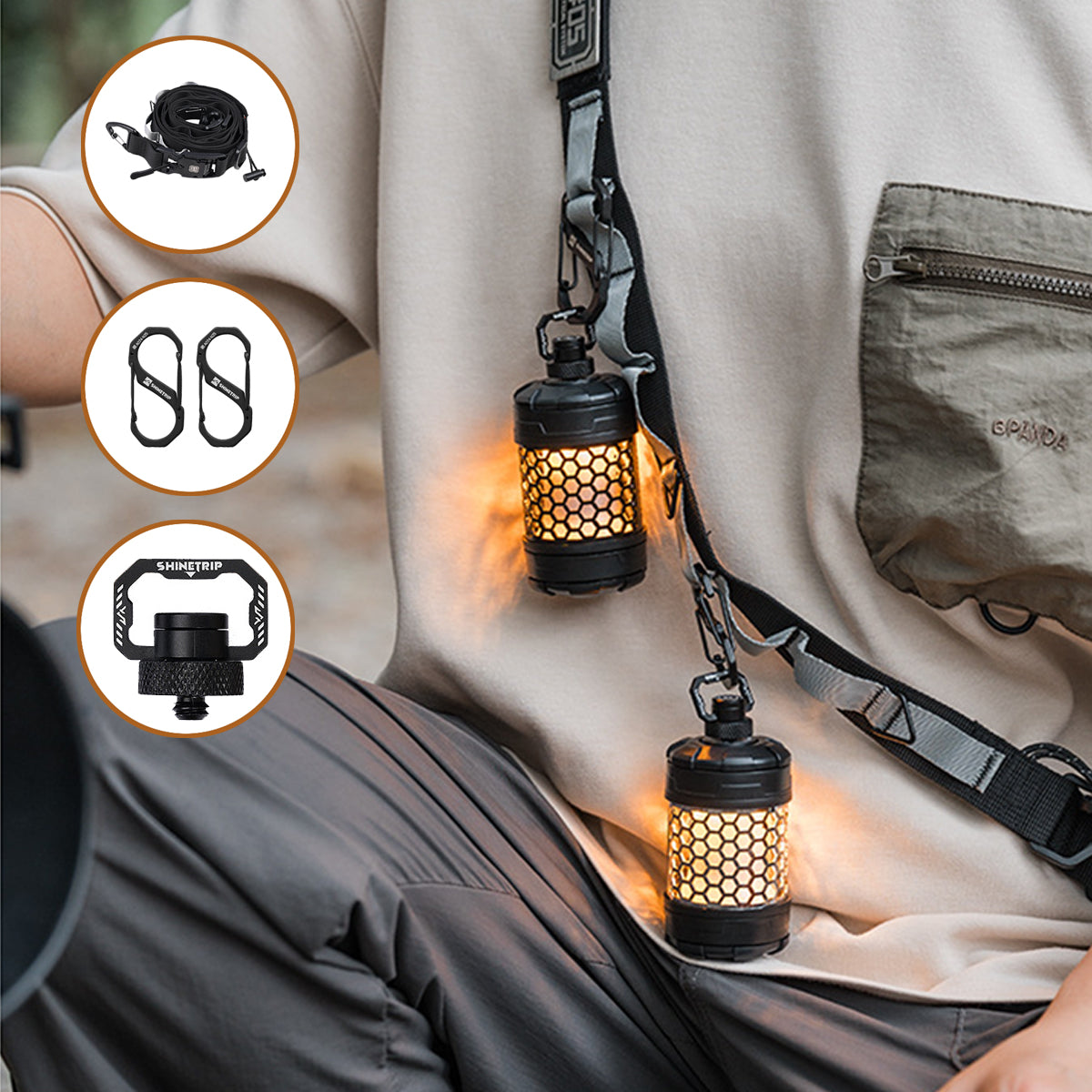 Modulares Campinglicht mit Spin-Glow-Funktion – Lamylie