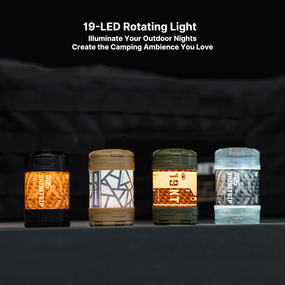 Modulares Campinglicht mit Spin-Glow-Funktion – Lamylie