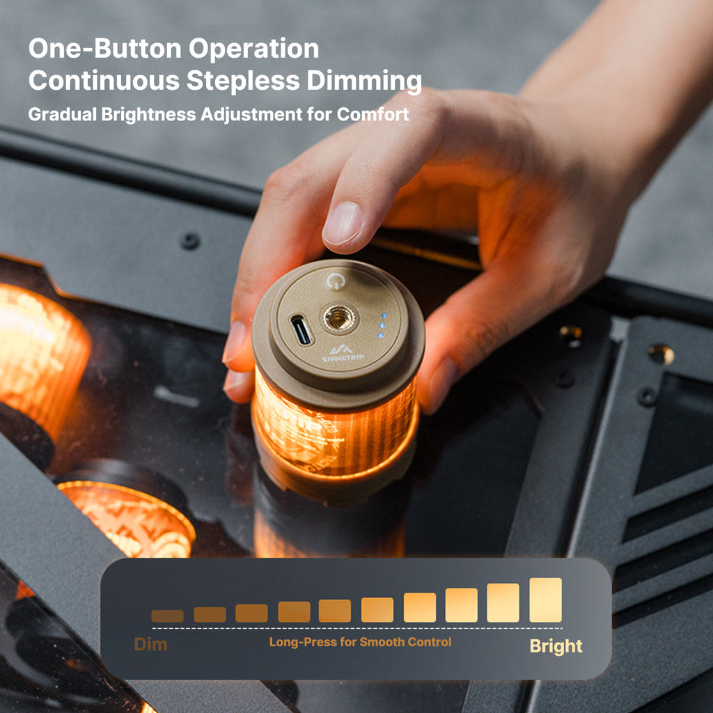 Modulares Campinglicht mit Spin-Glow-Funktion – Lamylie