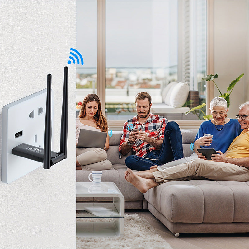 WiFi Repeater 300Mbps | Enhances Your Wireless Network Range | USB Powered | Compact & Portable - Lamylie