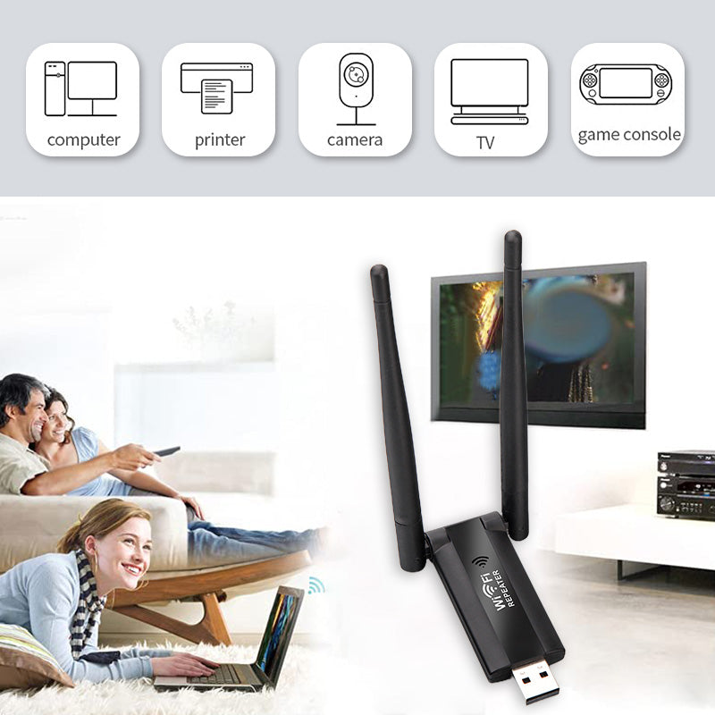 WiFi Repeater 300Mbps | Enhances Your Wireless Network Range | USB Powered | Compact & Portable - Lamylie