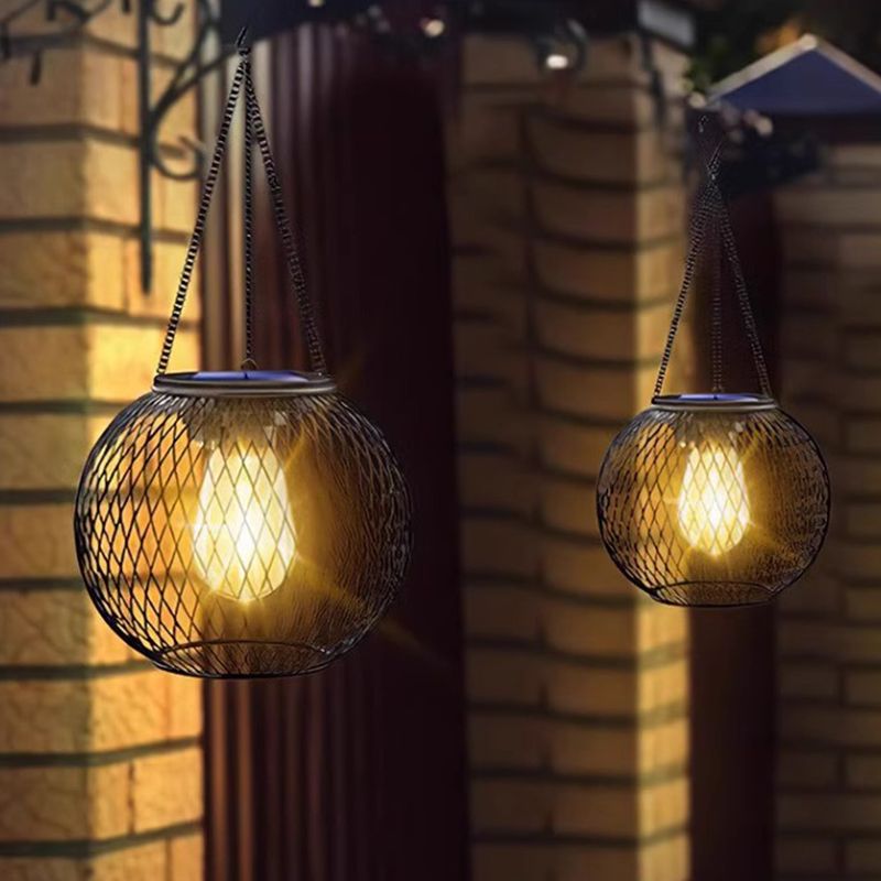 Metallische Retro-Solarleuchte für den Garten – Lamylie