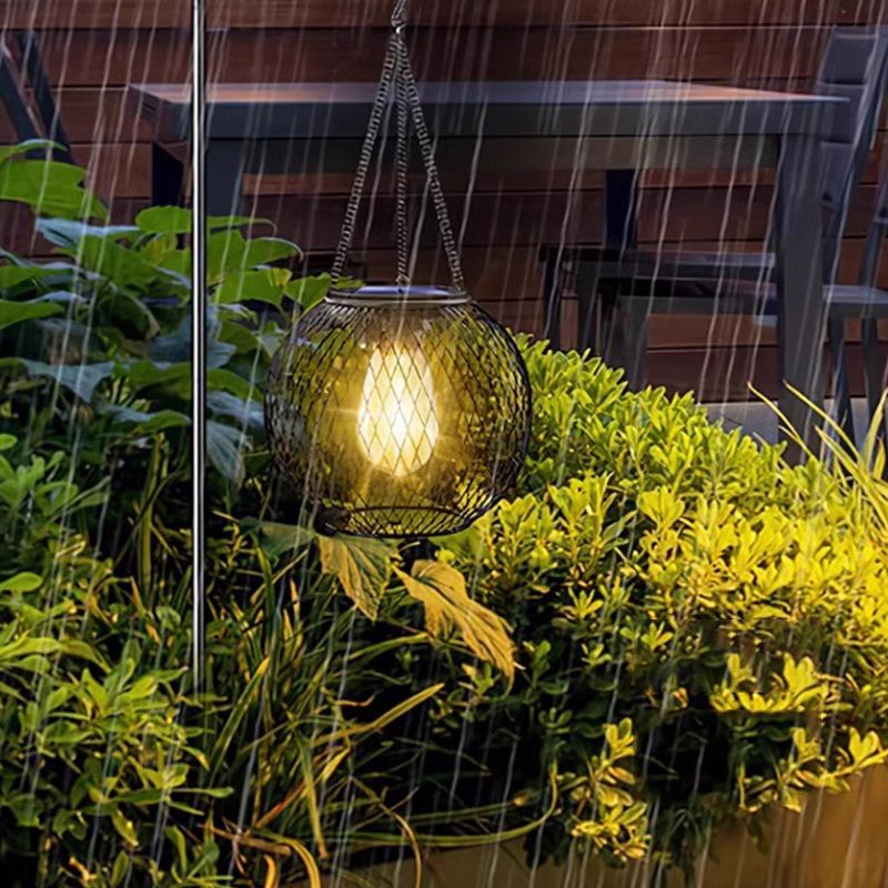 Metallische Retro-Solarleuchte für den Garten – Lamylie