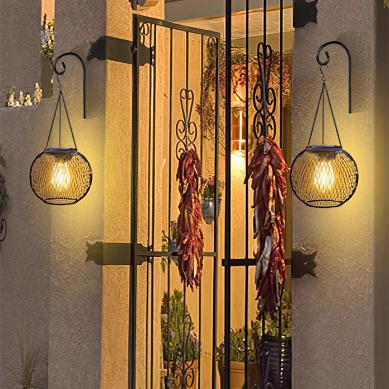 Metallische Retro-Solarleuchte für den Garten – Lamylie