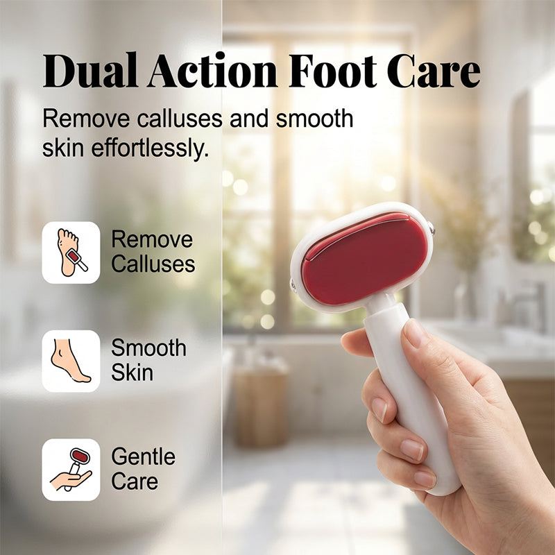 Raspador de pés de dupla face para remover calosidades - Lamylie