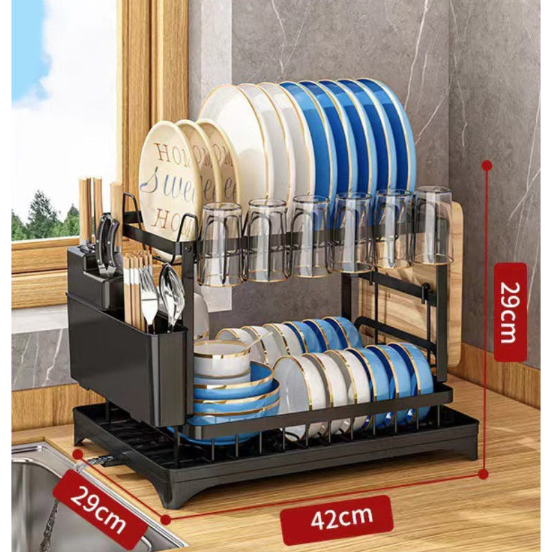 Escurridor de cocina de doble nivel - Lamylie