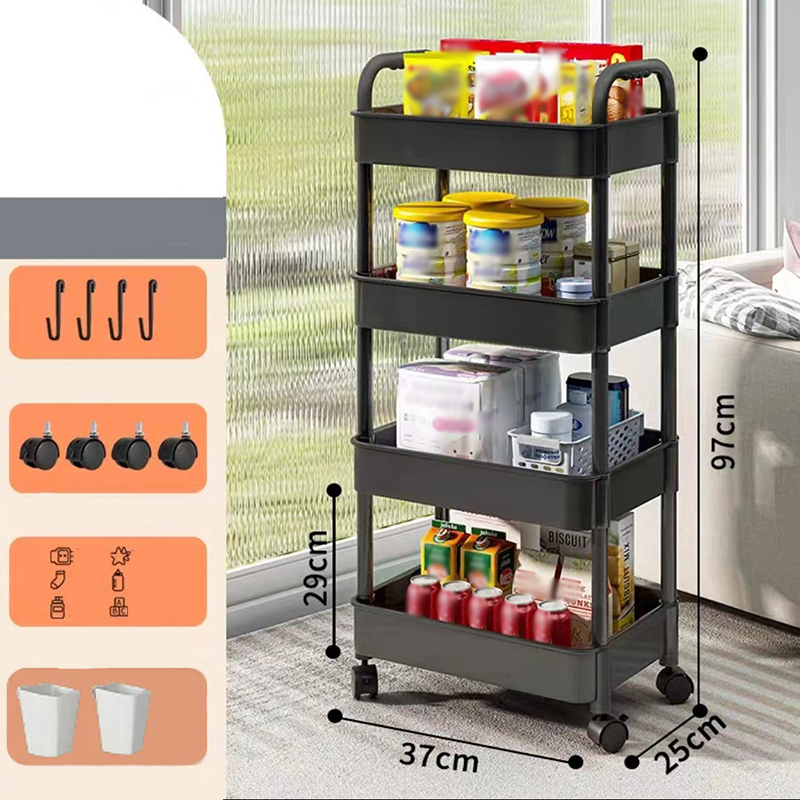 Organisateur d’étagère de cuisine mobile à roulettes - Lamylie