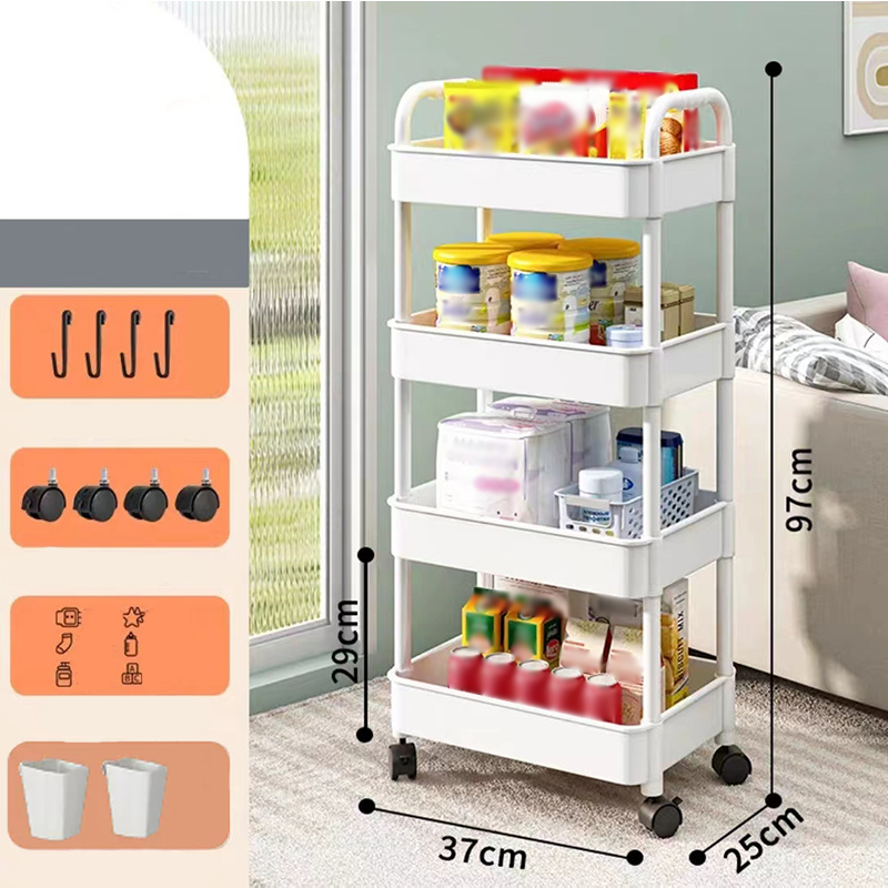 Organisateur d’étagère de cuisine mobile à roulettes - Lamylie